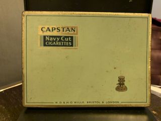 Vintage Capstan Navy Cut Plain Tobacco Cigarette Tin Wills,  Bristol & London