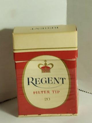 Vintage REGENT Filter Tip Empty Cigarette Pack Box With Tax Stamps 1955 2