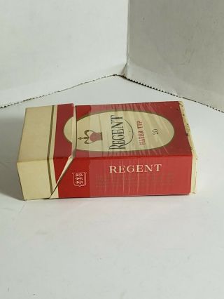 Vintage REGENT Filter Tip Empty Cigarette Pack Box With Tax Stamps 1955 3