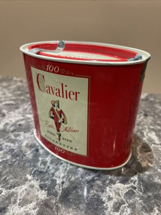 Vintage Cavalier King Size Cigarettes Tobacco Tin (Cond) 2