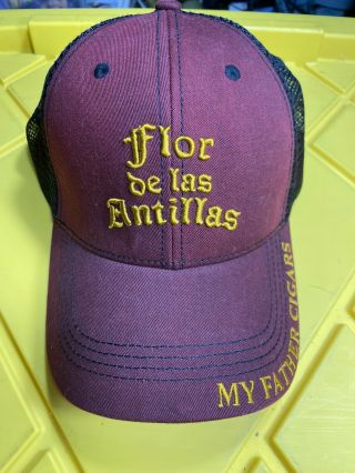 Flor De Las Antillas My Father Cigars Maroon Trucker Hat
