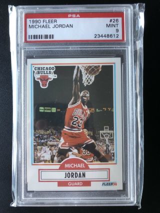 1990 Fleer Basketball Michael Jordan 26 Psa 9 Iconic Card