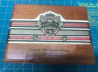 Ashton VSG CORONA GORDA All Wood Cigar Box with Clasp Dominican Republic 2