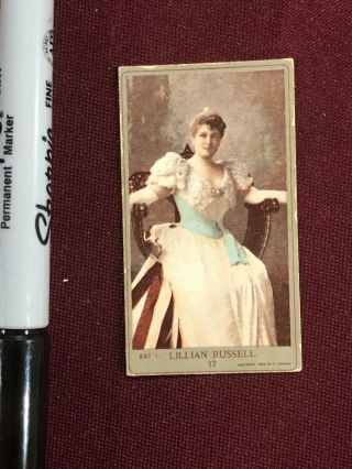 Lillian Russell Kinney Bros Sweet Caporal Cigarette Card Flat