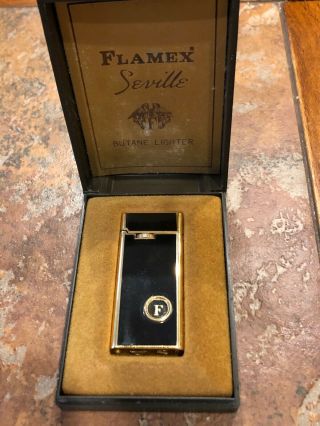 Vintage Flamex Aspen Pienzo Electronic Butane Lighter,  W/papers