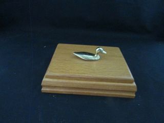 Vintage Wood Cigarette Dispenser Box Duck On Top