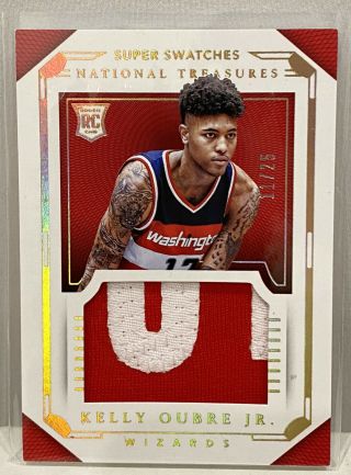 Kelly Oubre Jr 2015 - 16 National Treasures Swatches Rc Jumbo Patch Sp /25