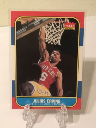 1986 Fleer Basketball Julius Erving 31