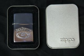 Zippo Jack Daniels Old No.  7 Lighter 2014 Date Code With Tin