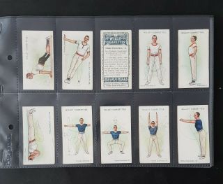 Cigarette Cards - Wills - Physical Culture - Full Set - Vg