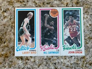 1980 - 1981 Topps Larry Bird Rookie 34/bill Cartwright 164/john Drew 23 Celtics
