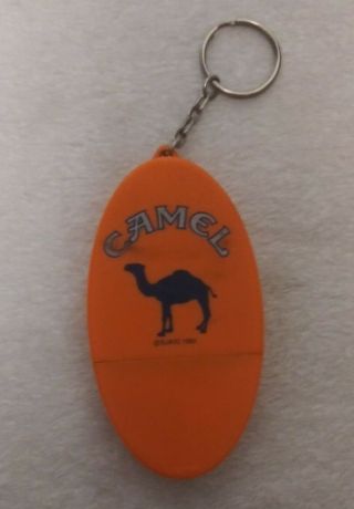 Vintage Joe Camel Cigarettes 1992 Orange Floating Keychain Lighter Collectible
