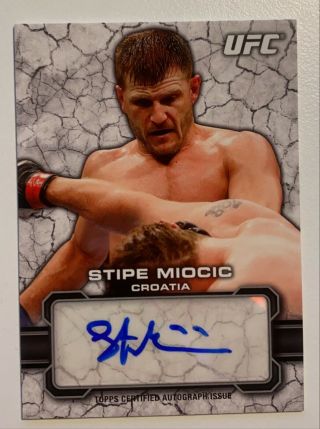 2013 Topps Ufc Bloodlines Stipe Miocic Auto Early Card Hw Goat