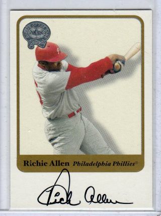 2001 Fleer Greats Of The Game Richie Dick Allen " Phillies/w.  Sox " Autograph Auto