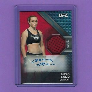 2020 Topps Ufc Knockout Red Ruby Autograph Relic Card Aspen Ladd 1/8