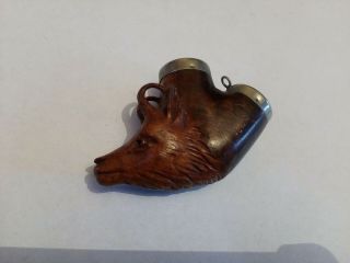 Early Black Forest Pipe Bowl,  With Carved Deer Head,  Item