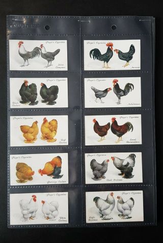 Cigarette Cards - Players - Poultry - Full Set 50 - Vg - Ex