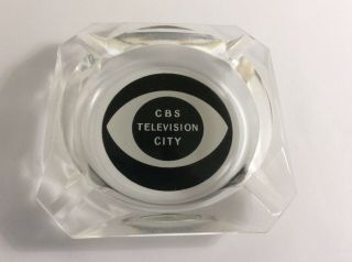 Vintage 1950s Cbs Television City Glass Ash Tray
