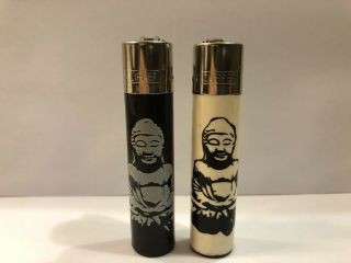 Rare Budda Clipper Lighter Set - Set Of Two