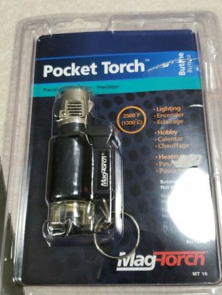 Mag - Torch Butane Refillable Self - Lighting Pocket Torch With High Intense Wind
