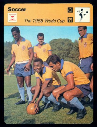 1979 Sportscaster 1958 - 1962 - 1970 Pele 3 World Cup Winner Brazil Football Team Nm