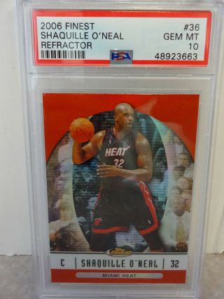 Psa 10 2006 - 07 Topps Finest 36 Shaquille O 