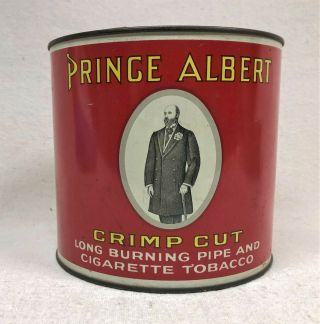 Vintage Prince Albert Pipe & Cigarette Tobacco Round 14 oz TIN CAN Antique 2