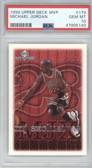 Michael Jordan Psa 10 1999 Upper Deck Mvp 179 Mj Exclusives Bulls Gem 5140
