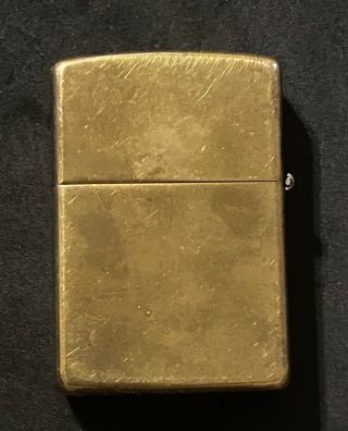 Vintage Classic Brass Zippo Lighter E - Xii 1996 In Good Order
