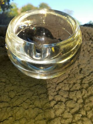 Vintage Mid Century Modern Glass Sphere Orb Ashtray