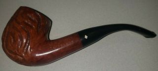 Vintage Dr Grabow Royal Duke Carved Bowl Curved Stem Smoking Pipe