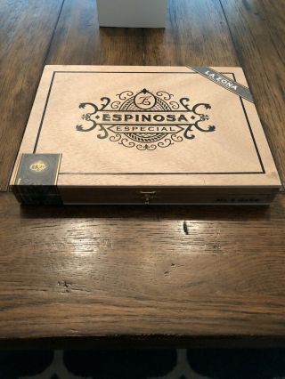 La Zona Espinosa Especial No.  5 Wood Cigar Box - Empty