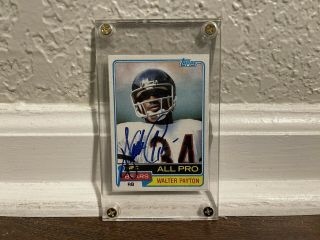 1981 Topps Nfl Walter Payton Signed Autographed Card 400 Rare One Of A Kind