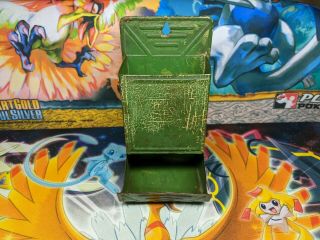Vintage Antique Tin Metal Wall Mount Match Box Holder - Green Patina