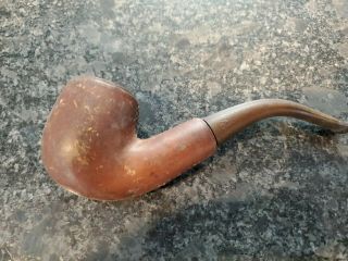 Vintage Longchamp France Leather Covered Briar Pipe