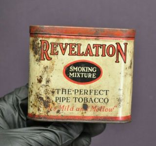 Vintage Revelation Smoking Mixture Pipe Tobacco Phillip Morris Tin Wwii