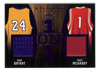2020 Leaf In The Game Kobe Bryant Tracy Mcgrady 11/30 Dual Jersey Card Hof