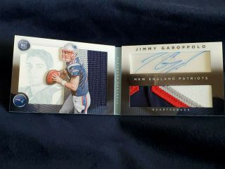 2014 Panini Playbook Jimmy Garoppolo Auto Rookie Patch Autograph Booklet Rc /49