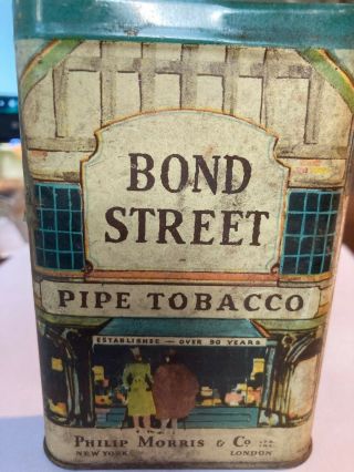 Bond Street Pipe Tobacco Tin - Philip Morris - In And Out