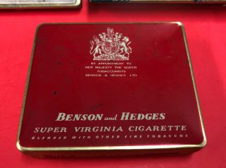 3 Vtg Tobacco Tins In - B - Tween Cigarritos Benson & Hedges Between The Acts Cigar 2