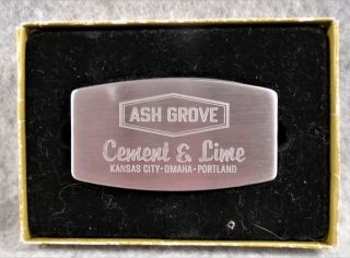 Vintage Zippo Pocket Knife/ Nail File / Money Clip Ash Grove Cement & Lime