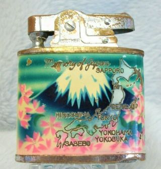 Vintage Country Of Japan Colorful Flat Advertising Lighter