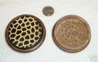 3 " Wooden Tobacco,  Herb,  Or Spice Grinder Turtleshell