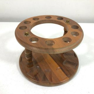 Vintage Round Pipe Rack Holder Holds 10 Pipes
