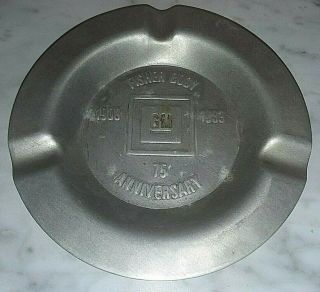 5.  375 " Gm Fisher Body Metal Ash Tray 1908 - 1983 General Motors 75th Anniversary