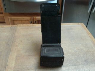 Vintage Tin Metal Wall Mount Match Box Holder W/burnt Match Receptacle