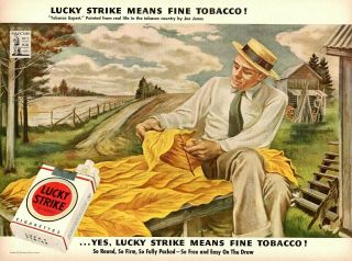 1943 Ww2 Era Ad For Lucky Strike Cigarettes Great Art By Joe Jones 031820