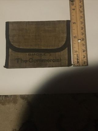 The Commercial Cigar Co.  Vintage Antique Leather Pouch