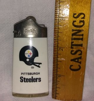 Vintage 1970s 80s Nfl Pittsburgh Steelers Gas Lite Lighter Usa Made
