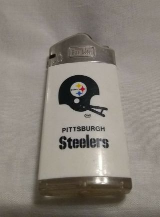 Vintage 1970s 80s NFL Pittsburgh Steelers Gas Lite Lighter USA Made 2